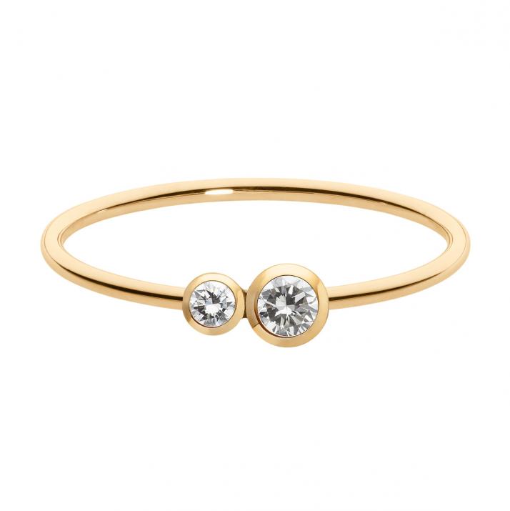 Bangle Ring with 0.15ct Round Diamond in Yellow Gold Bezel Setting - Redline