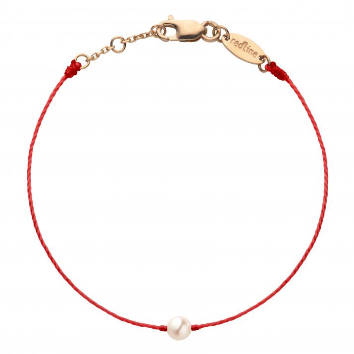 String Bracelet For Children with a Cultured Pearl in Rose Gold - Redline - 0++