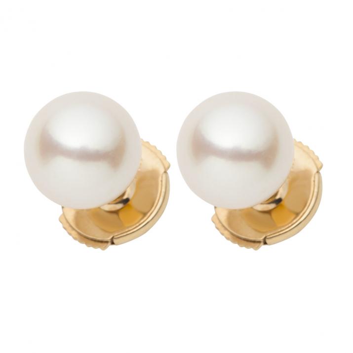 Queen Pearl earrings Yellow Gold - Redline - 0++
