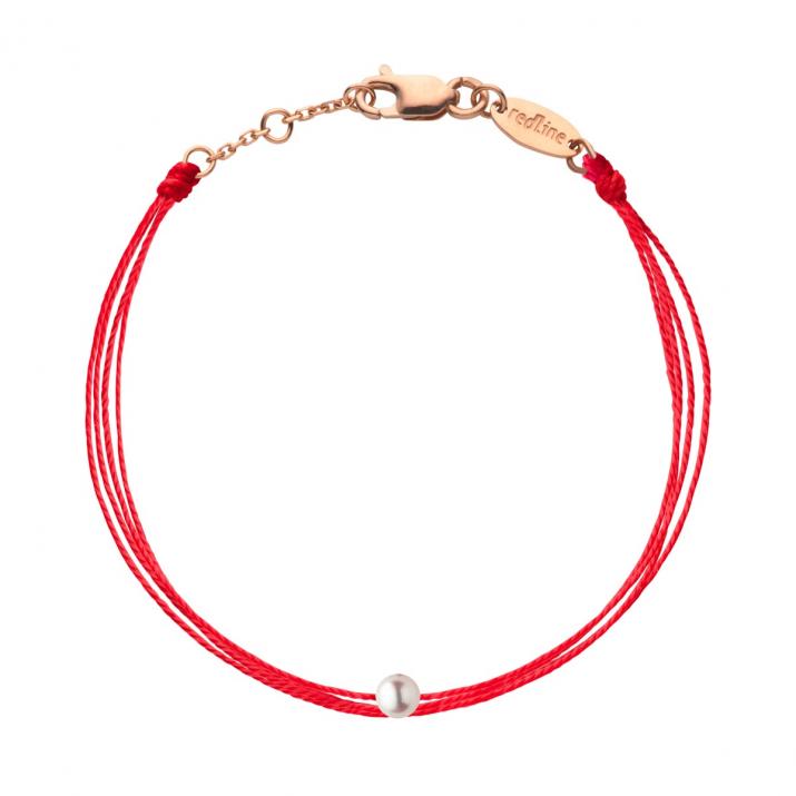 Multistring Bracelet For Children with 1 Pearl in Rose Gold - Redline - 0++