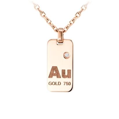 Chain Necklace Pendentif Goldy Or Rose Gold RedLine Jewelry - Redline