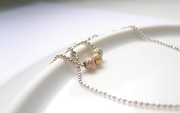 Chain Bracelet Sweety Three Rose Gold RedLine Jewelry - Redline - 0++