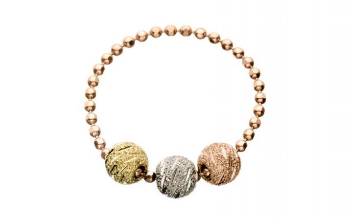 Chain Ring Sweety Three Rose Gold RedLine Jewelry - Redline