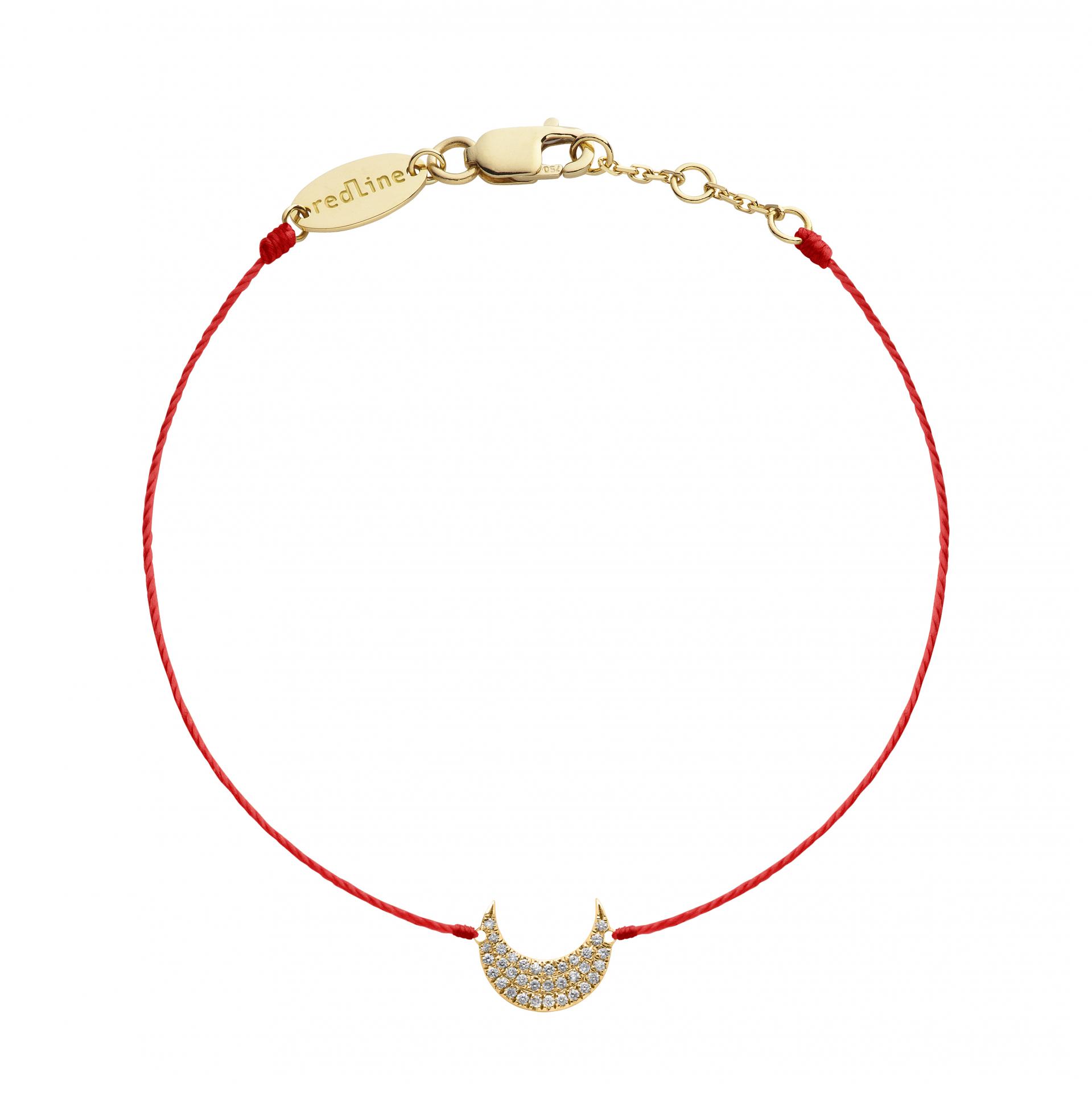 Redline Jewerly - My Moon - String Bracelet For Women with 0.09ct 