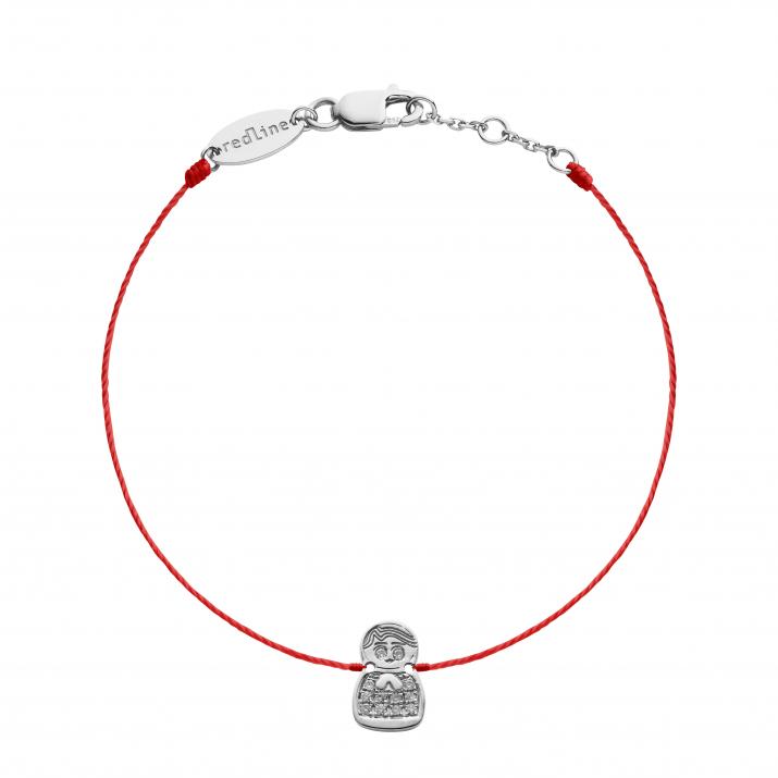 String Bracelet Mini Kouka Parure Blanche in White Gold - Redline