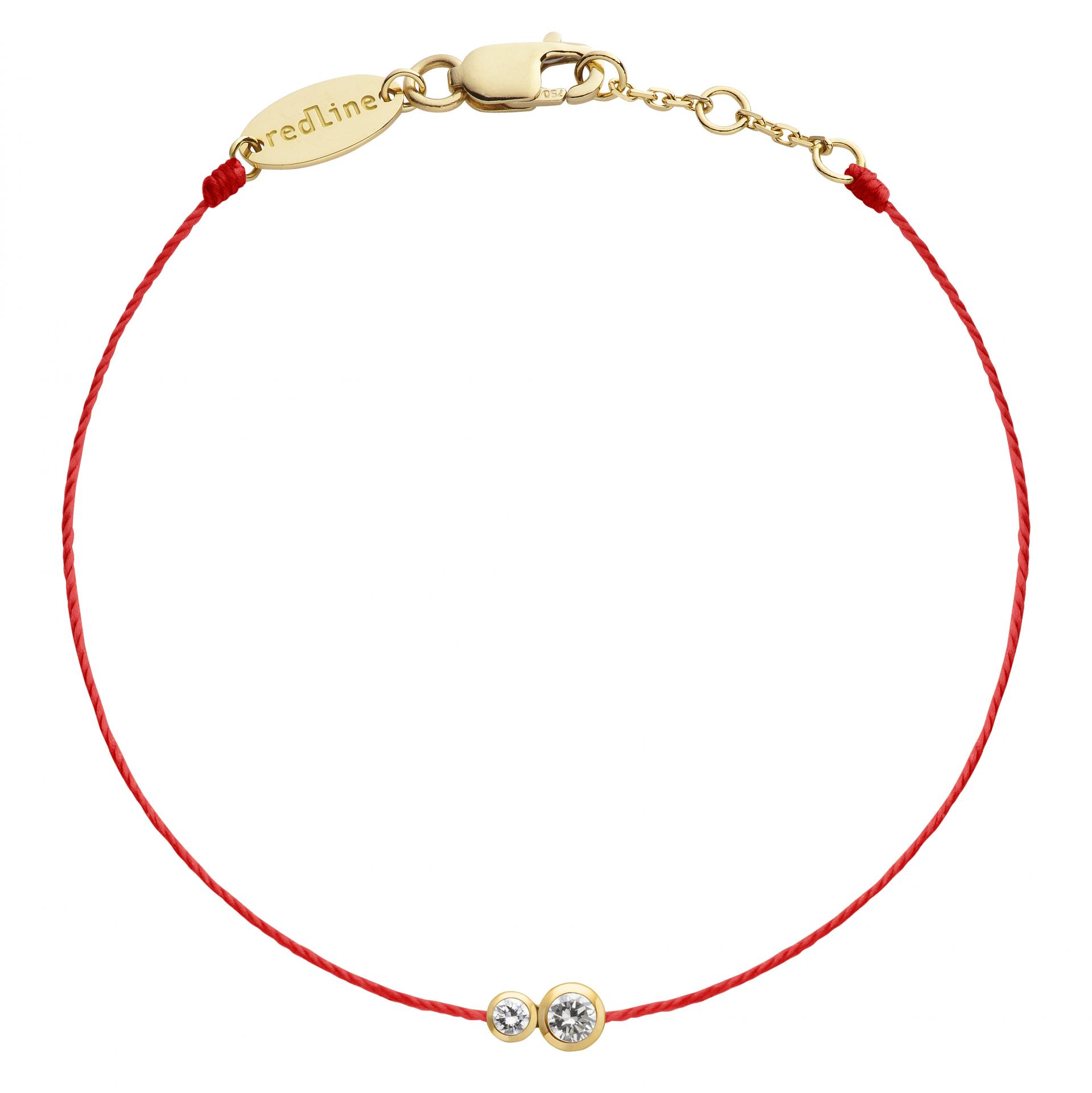 redline レッドライン ゴールドチェーン ダイヤモンド リング Redline Jewerly - Infinite - String Bracelet For Women with 0.15ct