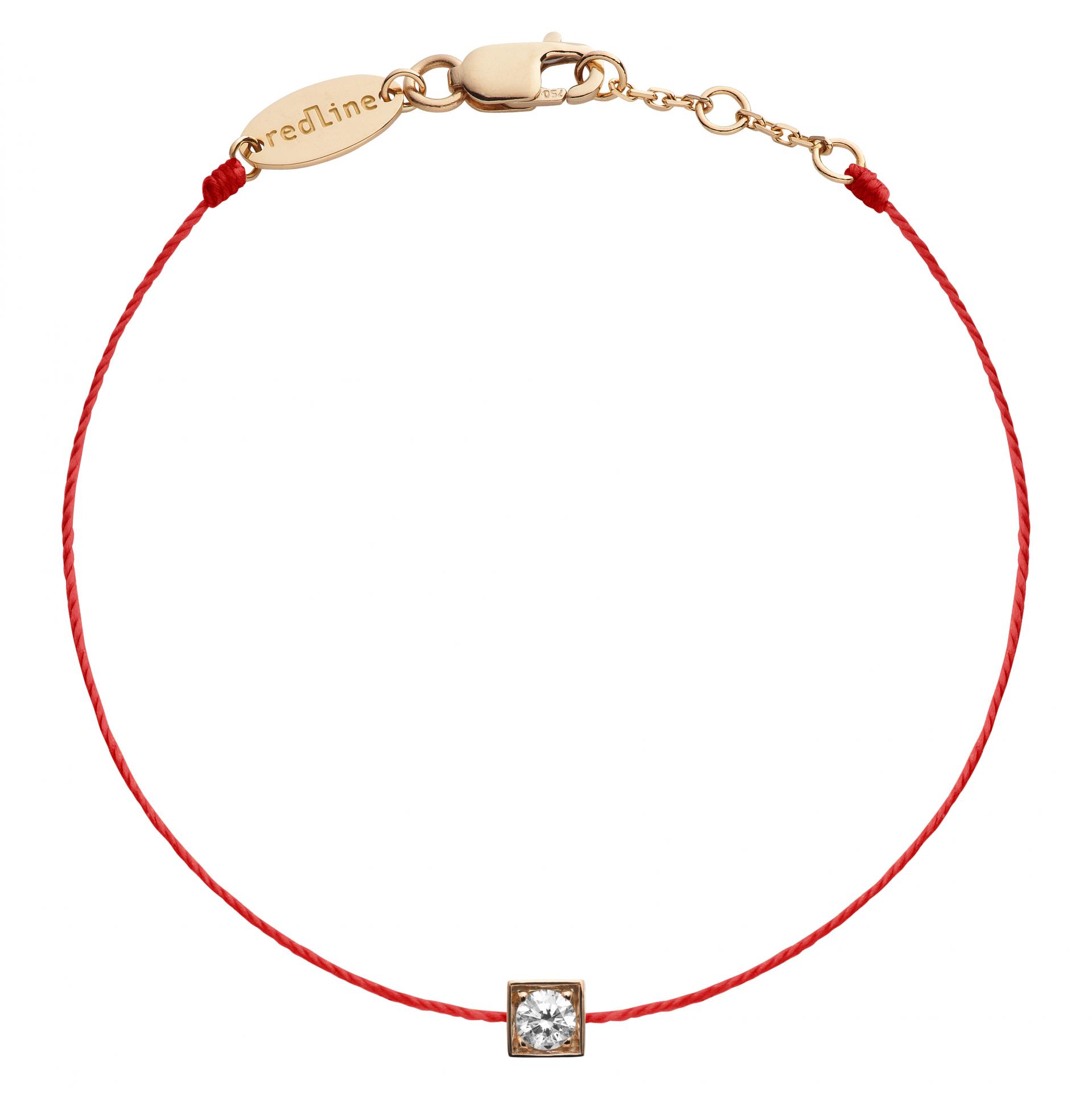 Redline Jewerly - Cube - String Bracelet For Men with 0.10ct