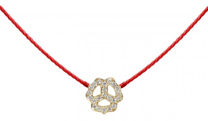 String Necklace Pensée Yellow Gold RedLine Jewelry - Redline