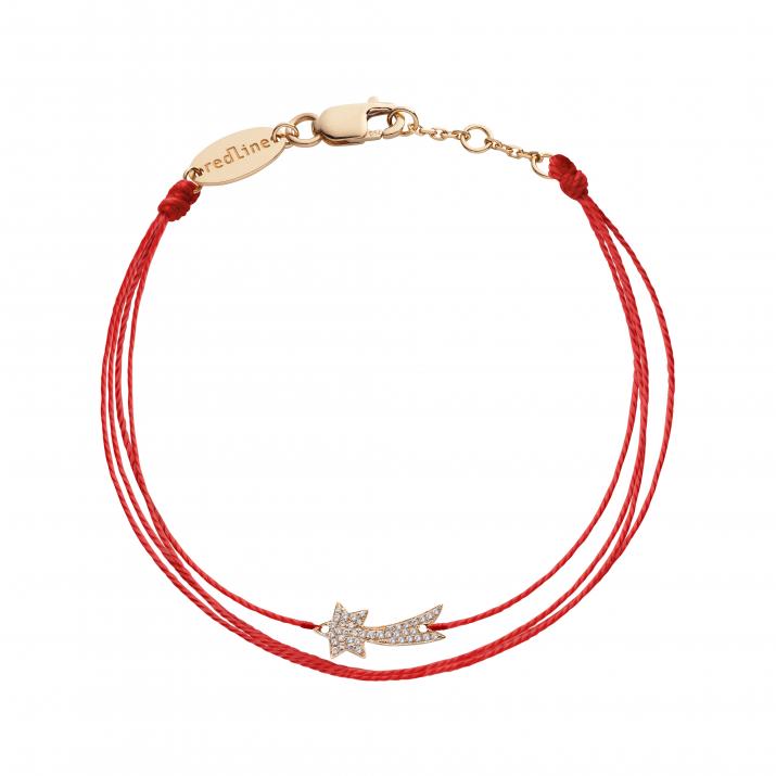 Multistring Bracelet For Women with 0.079ct Round Diamond in Rose Gold Pavé Setting - Redline