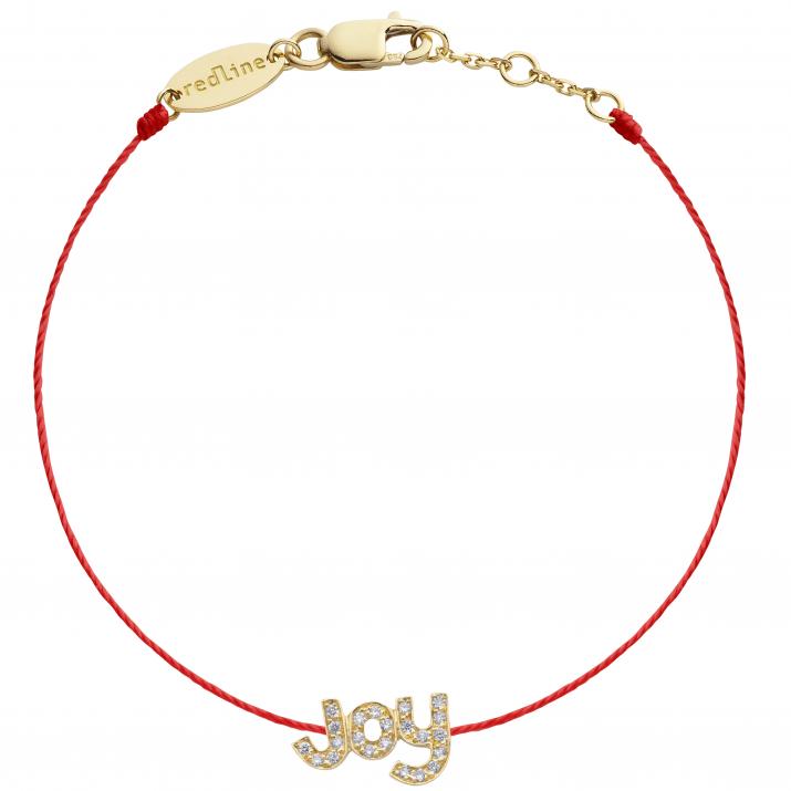 String Bracelet For Women with 0.11ct Round Diamond in Yellow Gold Pavé Setting - Redline