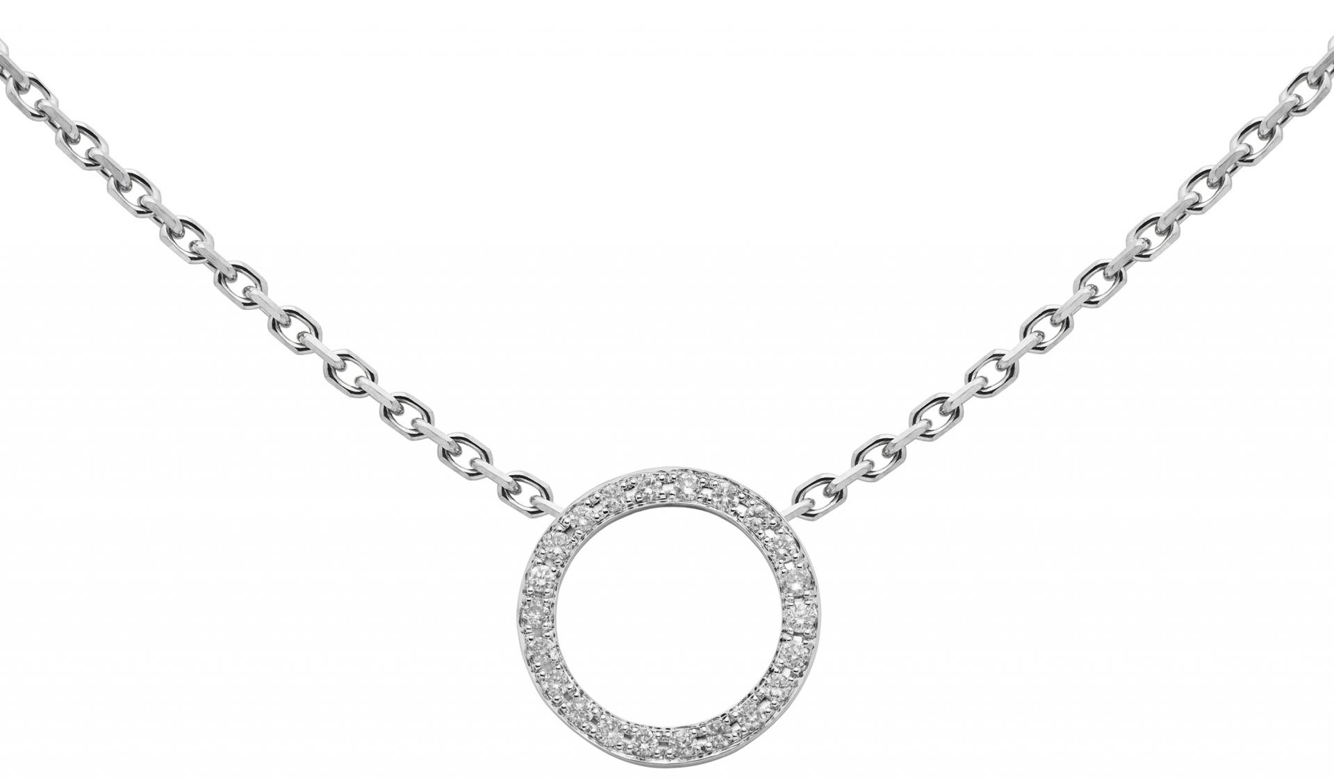 Redline Jewelry Aurelange Chain Necklace White Gold Diamond - Redline