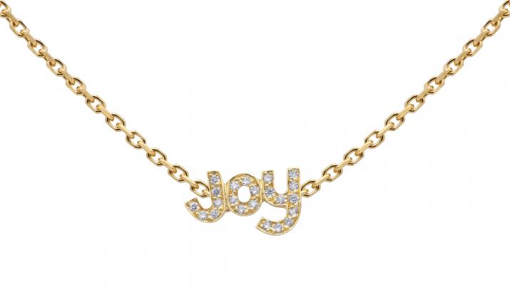 Chain Necklace For Women with 0.11ct Round Diamond in Yellow Gold Pavé Setting - Redline