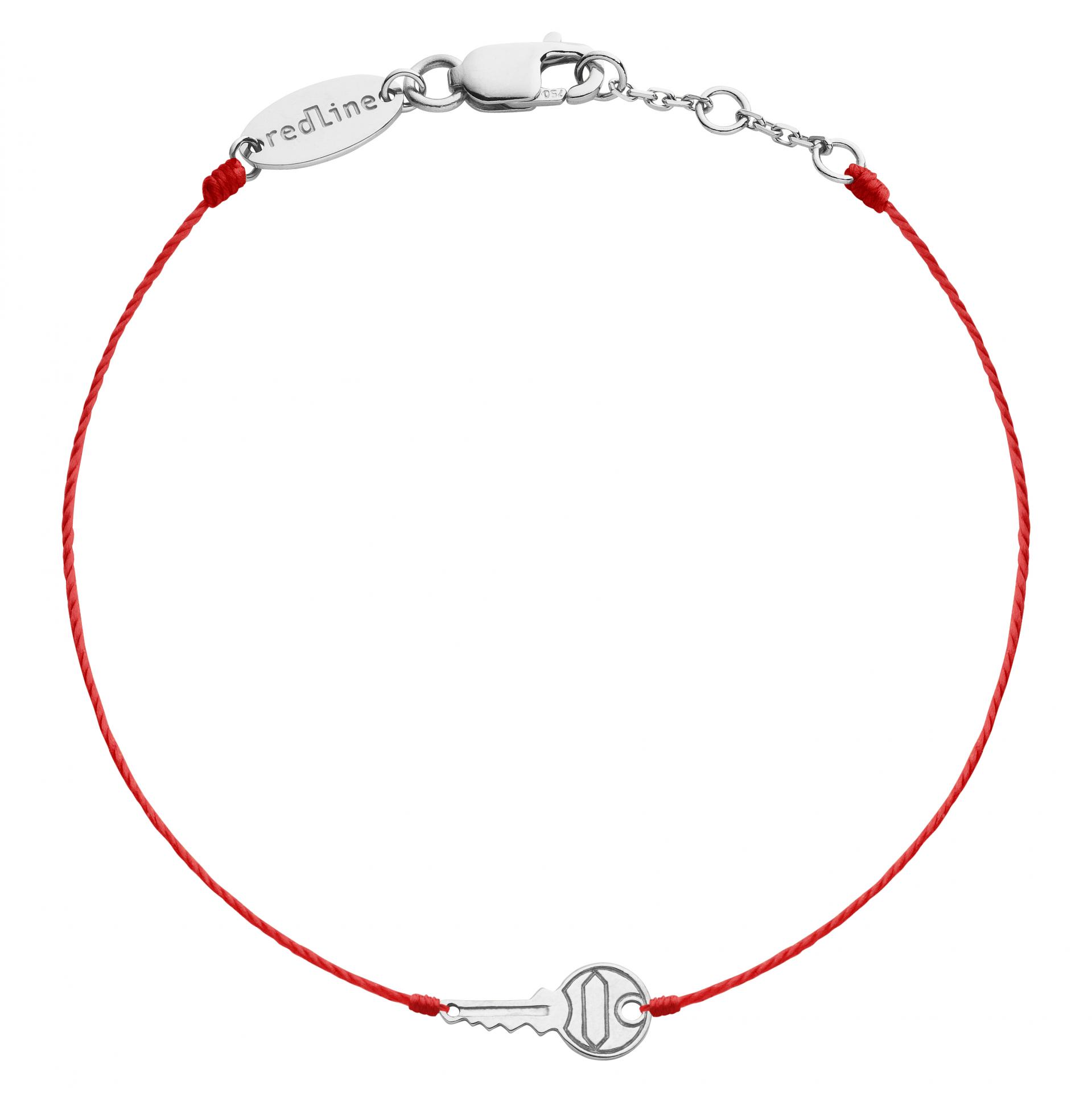 Redline Jewerly - Clé - String Bracelet For Women in White Gold
