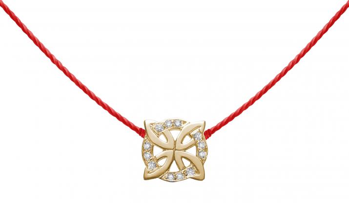 String Necklace Rosace Yellow Gold RedLine Jewelry - Redline - 0++