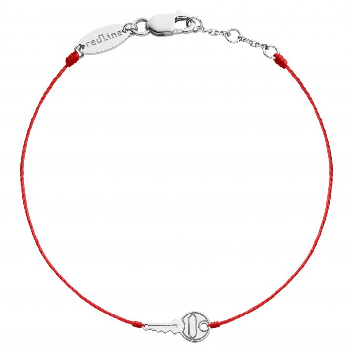 String Bracelet For Women in White Gold  - Redline