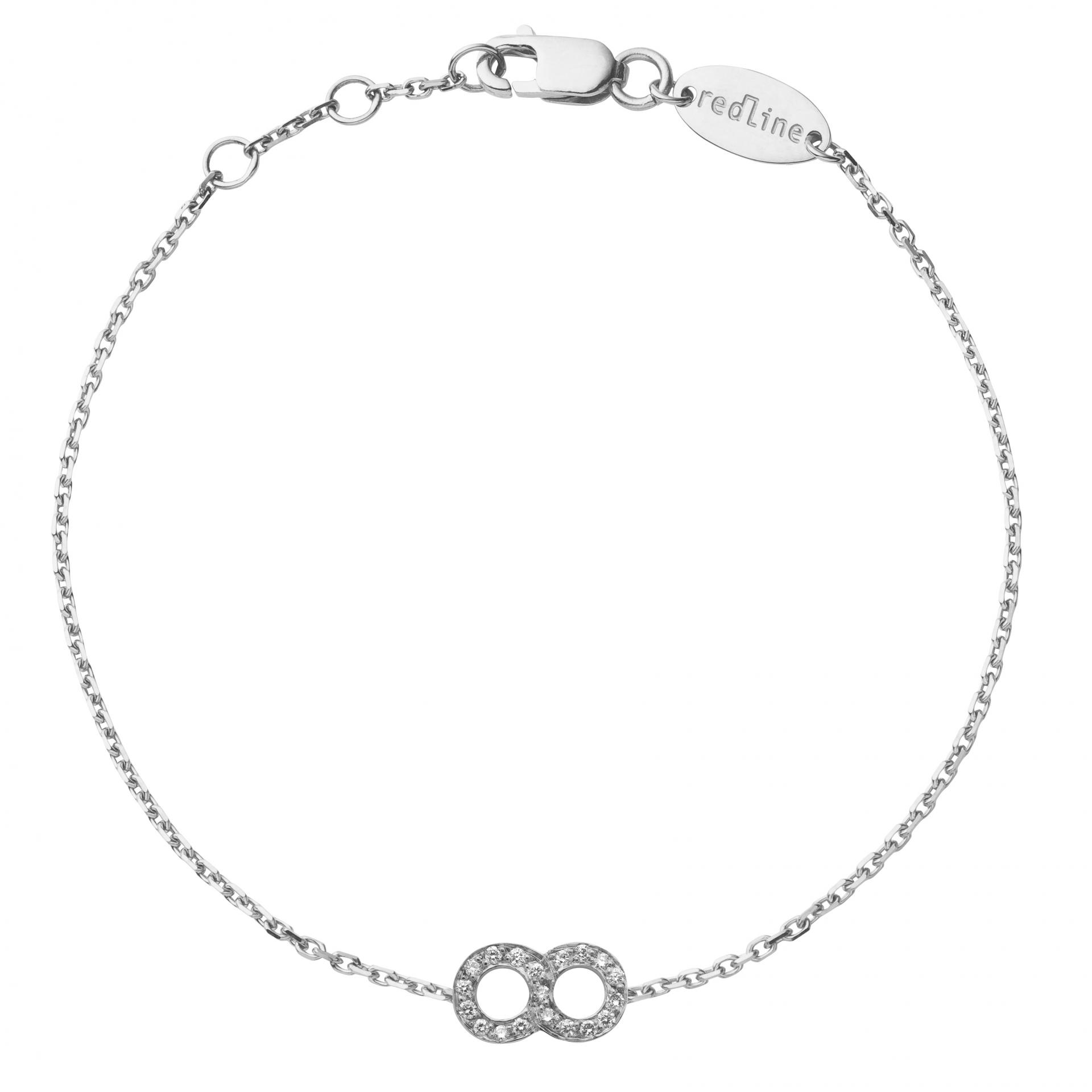 Redline Jewerly 8 Chain Bracelet For Women with 0.10ct Round