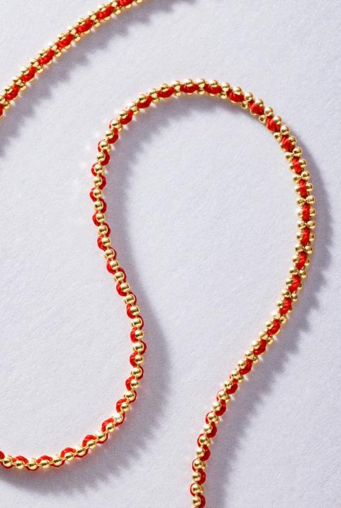 String Necklace For Women in Yellow Gold - Redline - 0++