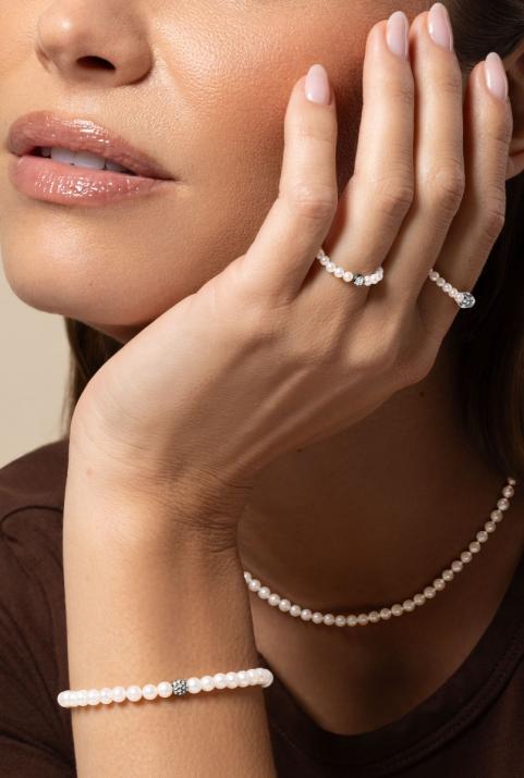 String Ring with 0.19ct Round Diamond in Black Gold Prong Setting - Redline - 0++