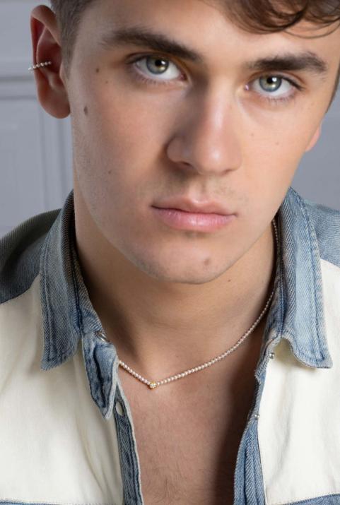 Women necklace Diamond & Pearl Pure (S) Yellow gold - Redline - 0++