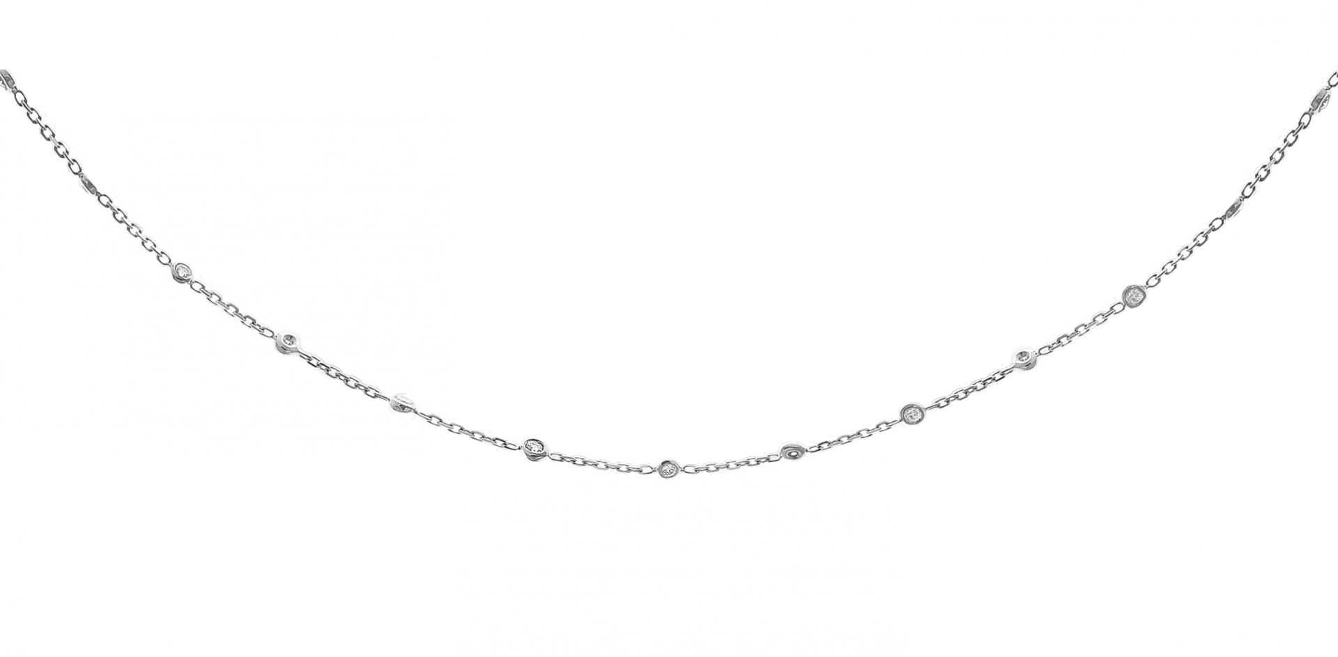 Short white gold best sale chain