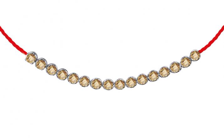 String Bracelet Marilyn Diamants Champagnes White Gold RedLine Jewelry - Redline - 0++