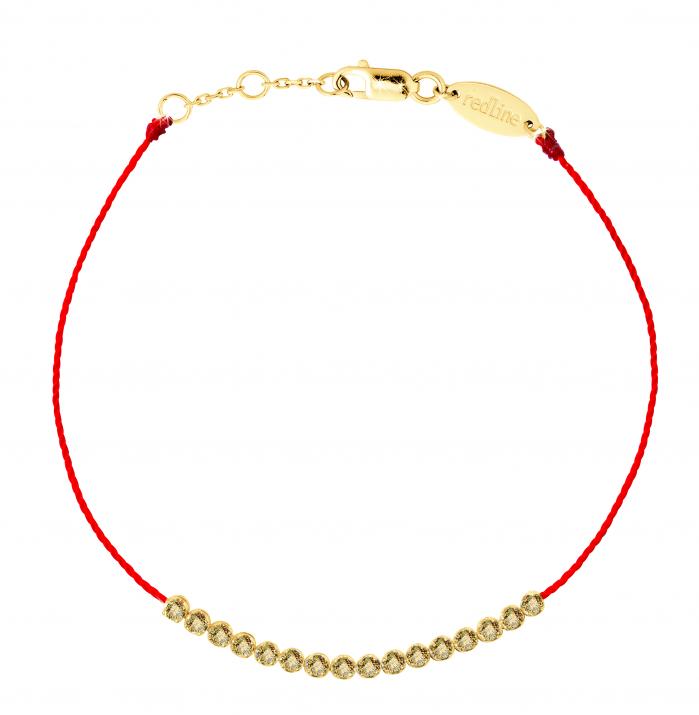 String Bracelet Marilyn Diamants Champagnes Yellow Gold RedLine Jewelry - Redline - 0++