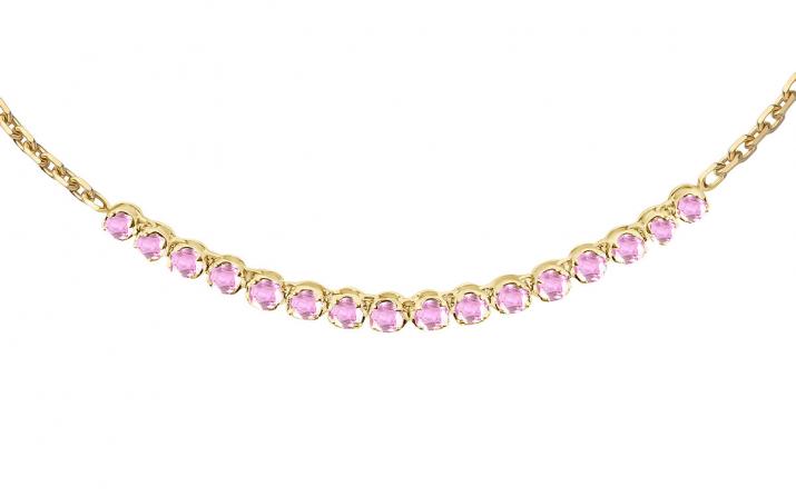 Chain Bracelet Marilyn Saphirs Roses Yellow Gold RedLine Jewelry - Redline - 0++