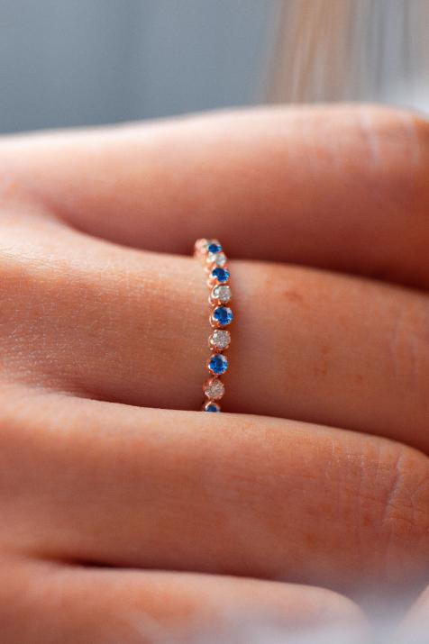 Marilyn Colored Saphir Ring Rose Gold - Redline - 0++