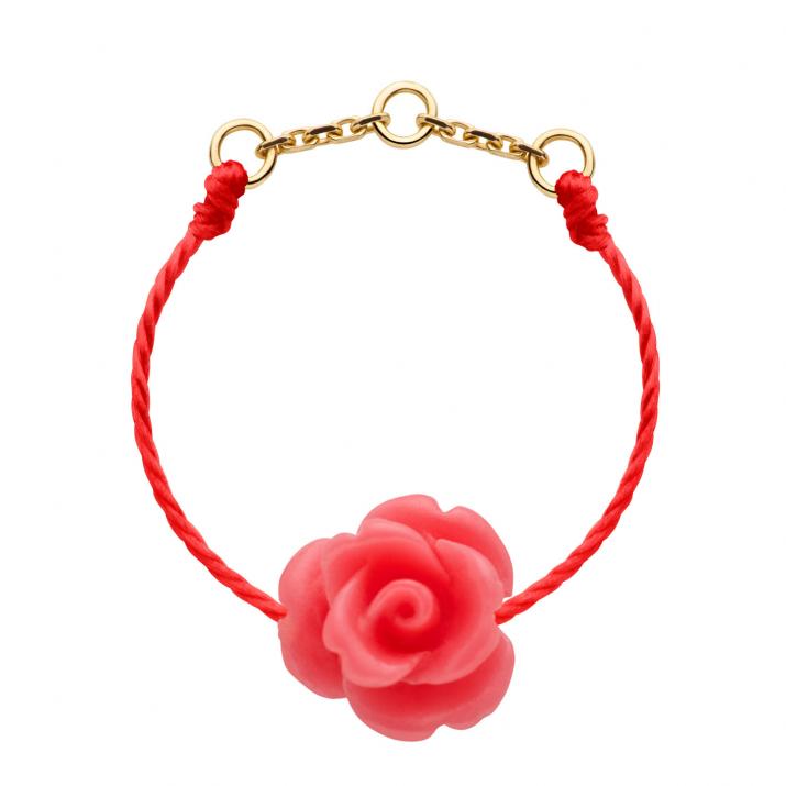 String Ring with Rose in Yellow Gold - Redline - 0++