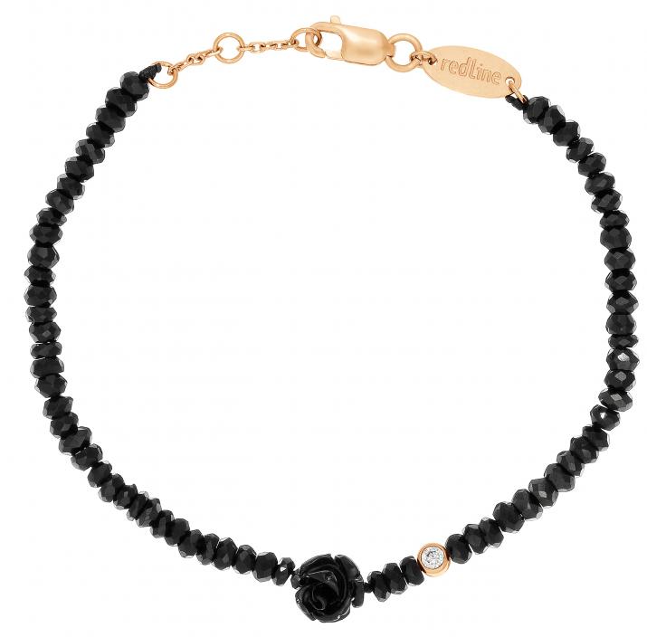 Chain Bracelet For Women with 0.05ct Round Diamond in Rose Gold Bezel Setting - Redline - 0++