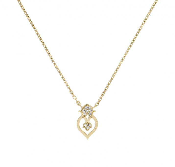 Chain Necklace Lady Rose Yellow Gold RedLine Jewelry - Redline