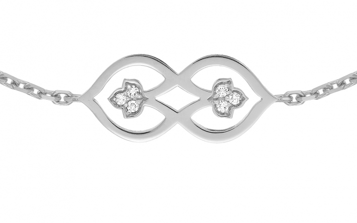 Chain Bracelet Lady Luck White Gold RedLine Jewelry - Redline - 0++