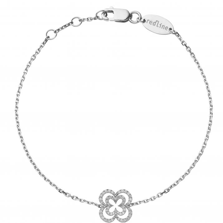 Chain Bracelet Grace White Gold RedLine Jewelry - Redline - 0++