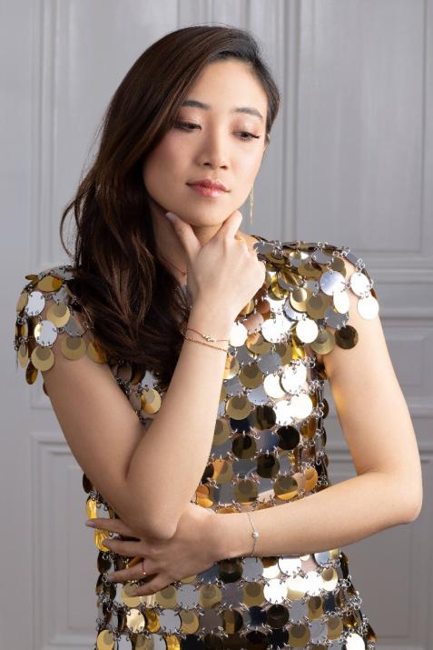 Chain Bracelet For Women with 0.33ct Princess Diamond in White Gold Prong Setting - Redline - 0++