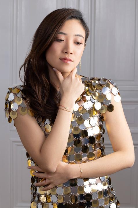 Chain Bracelet For Women with 0.33ct Princess Diamond in Yellow Gold Prong Setting - Redline - 0++