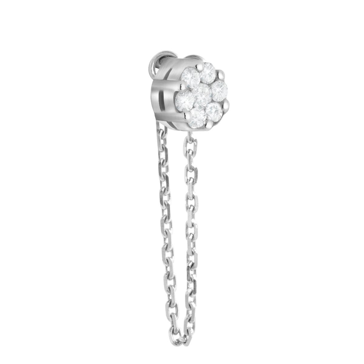 イヤリング Maxima Earrings RedLine Jewelry - Illusion Courtoise white gold earring