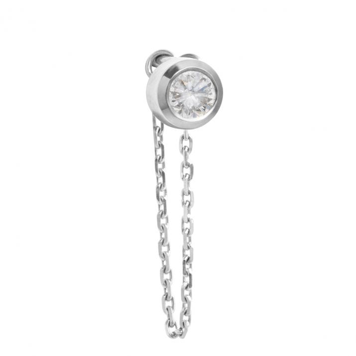 Pure Courtoise white gold mono earring - Redline - 0++