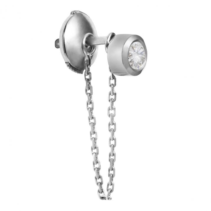Pure Courtoise white gold mono earring - Redline - 0++