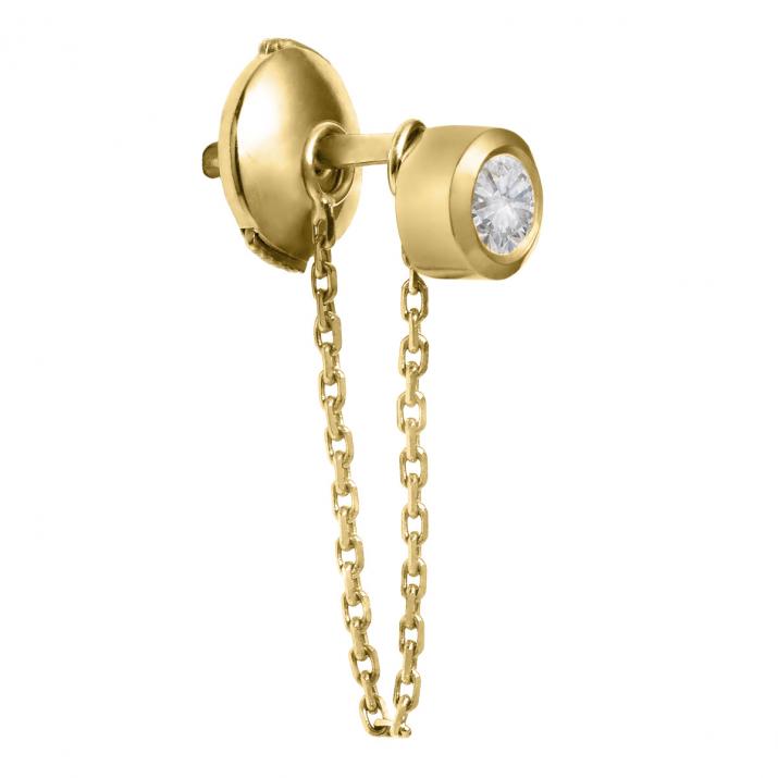 Pure Courtoise mono earring yellow Gold - Redline - 0++