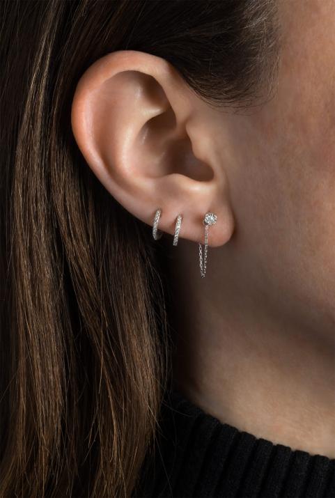 Illusion Courtoise white gold mono earring - Redline - 0++