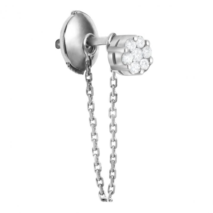 Illusion Courtoise white gold mono earring - Redline - 0++