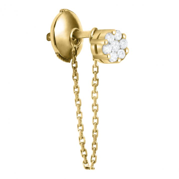 Illusion Courtoise yellow gold mono earring - Redline - 0++