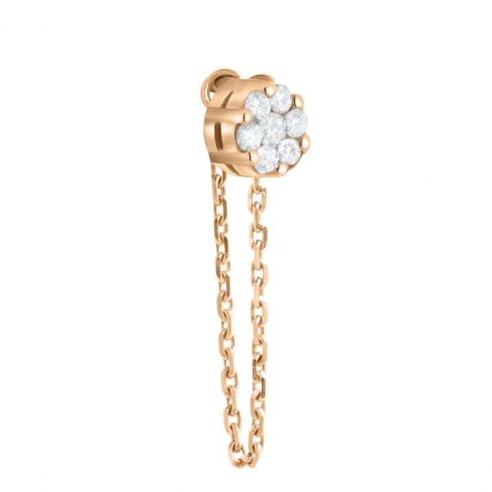 Illusion Courtoise rose gold mono earring - Redline - 0++