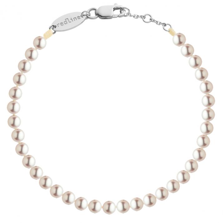 Pearls String Bracelet with white gold clasp - Redline - 0++