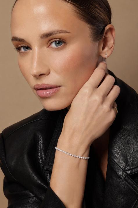 Pearls String Bracelet with yellow gold clasp - Redline - 0++