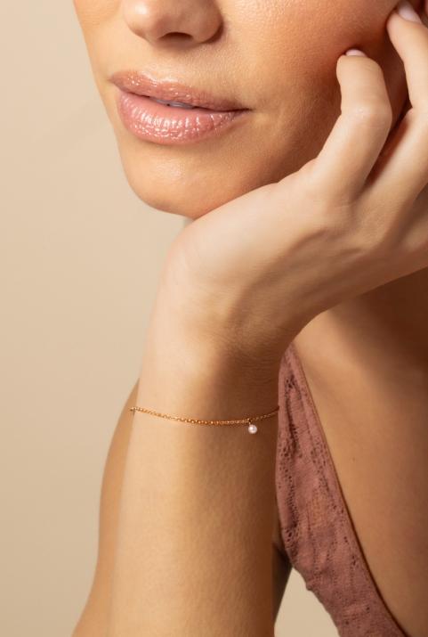 Yellow gold Milakoya bracelet with a pearl - Redline - 0++