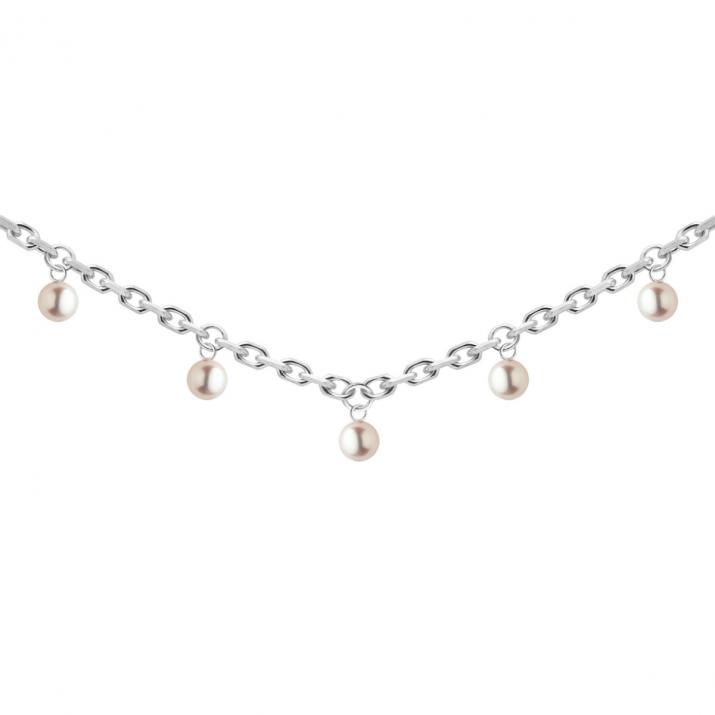 Milakoya necklace on white gold and pearls - Redline - 0++