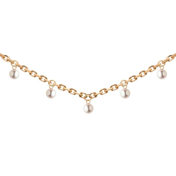 Milakoya necklace on yellow gold and pearls - Redline - 0++