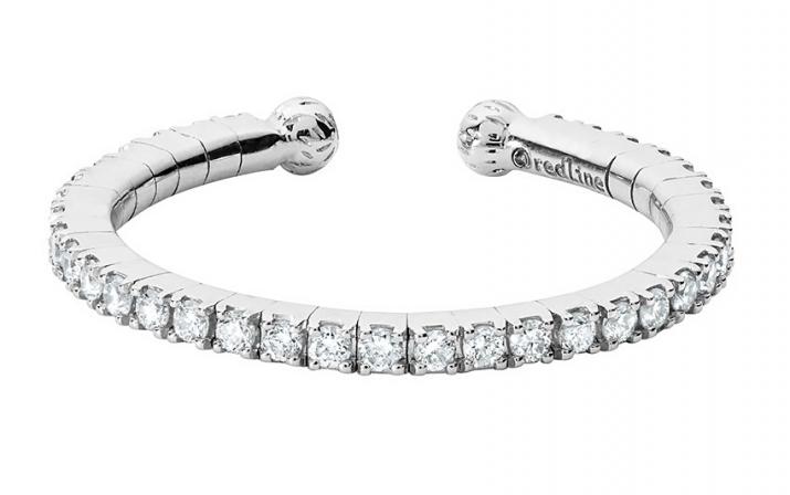 Ring with 0.29ct Round Diamond in White Gold Prong Setting - Redline - 0++
