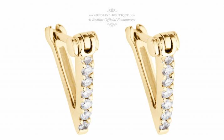 Earrings Peak Yellow Gold RedLine Jewelry - Redline